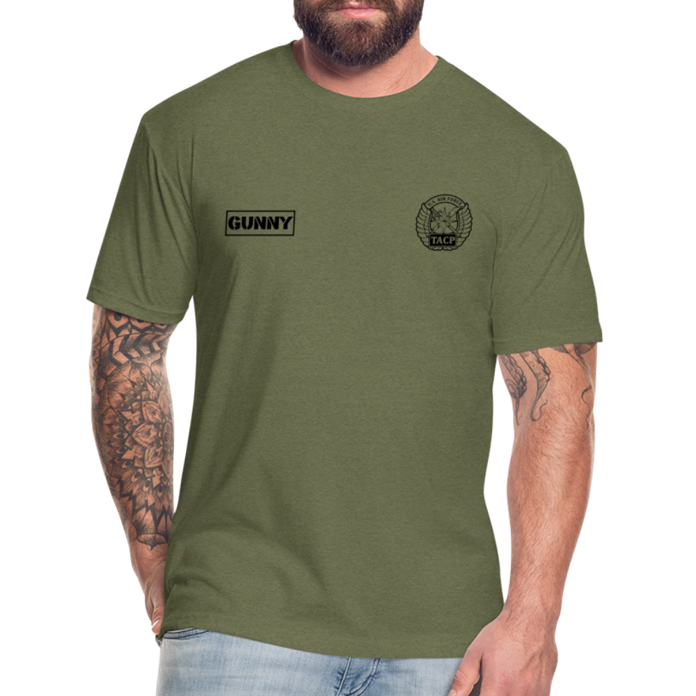 Gunny Memorial Tee (60/40 Blend - heather military green