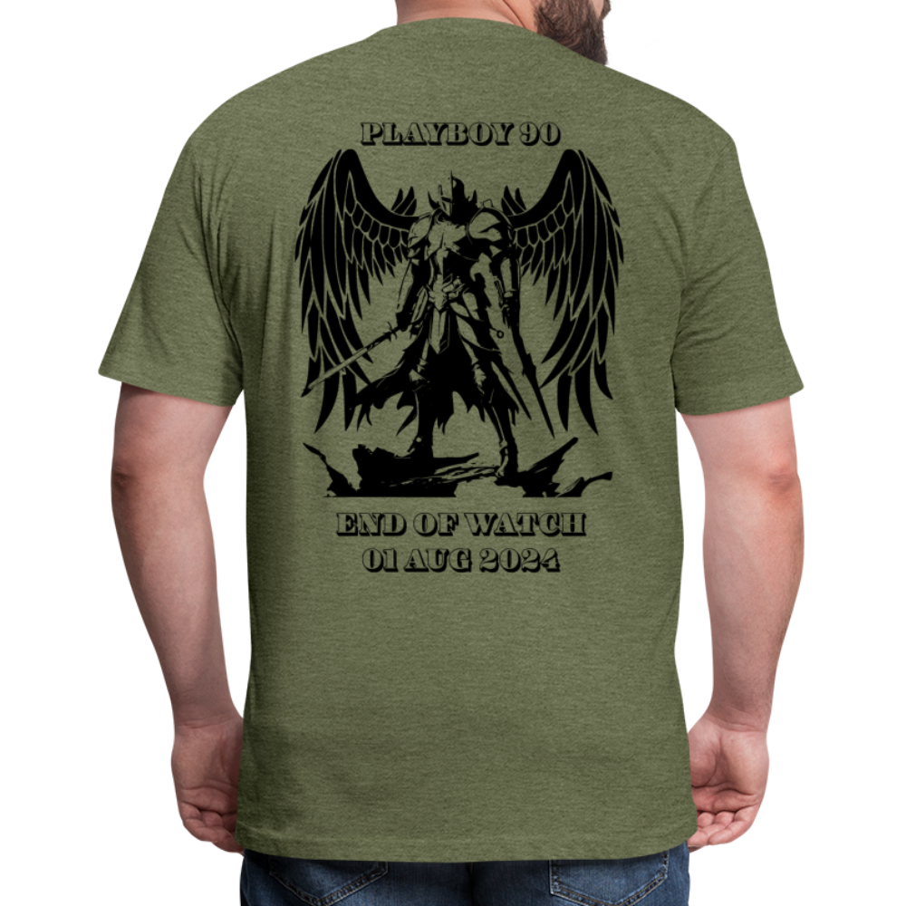 Gunny Memorial Tee (60/40 Blend - heather military green