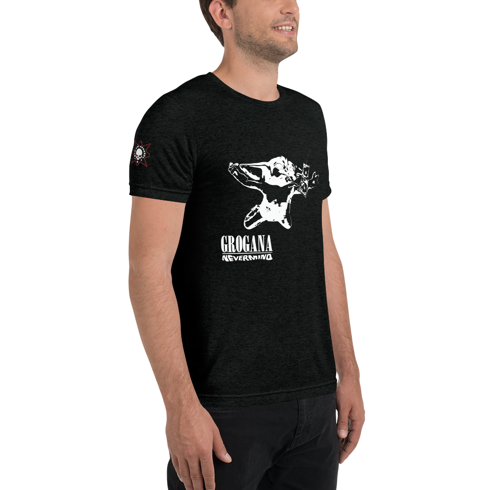 Grogu/Nirvana Tri-Bend (50% poly, 25% ring-spun cotton, 25% rayon) - Unisex Tee