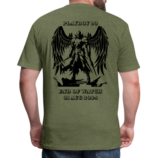 Gunny Memorial Tee (60/40 Blend - heather military green