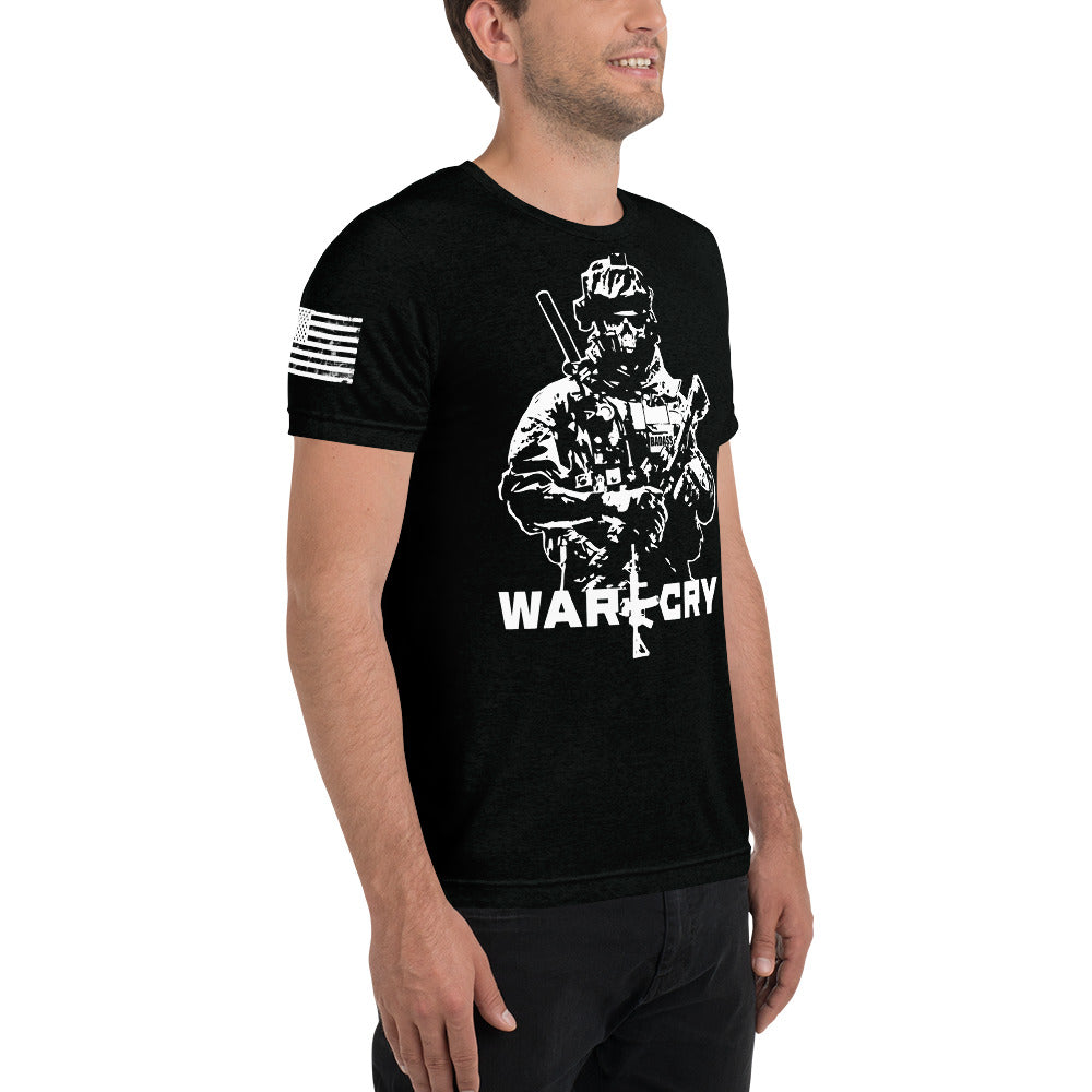 Reaper Soldier Bella + Canvas T-Shirt (50% poly, 25% ring-spun cotton, 25% rayon)